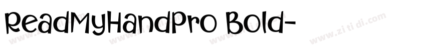 ReadMyHandPro Bold字体转换